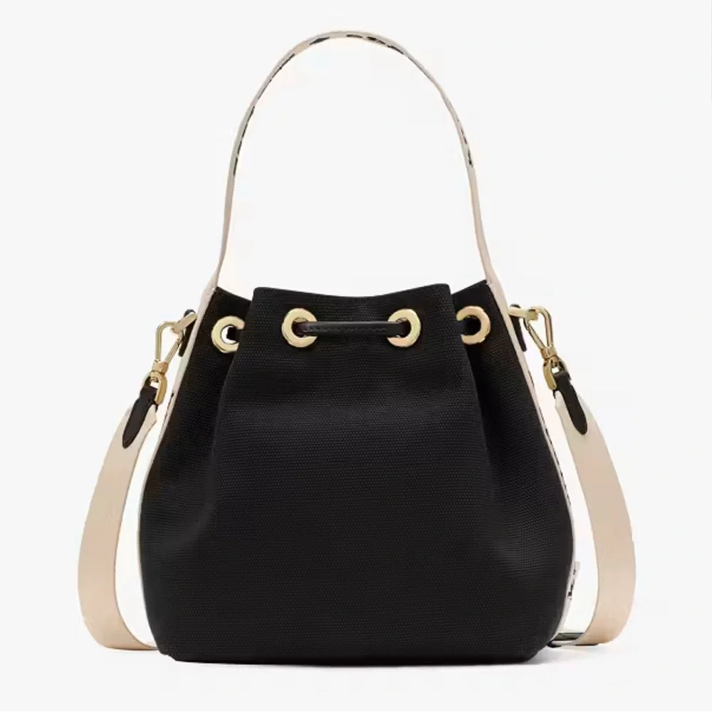 Kate Spade Kip Canvas Bucket Bag Black - Picture 15 of 15